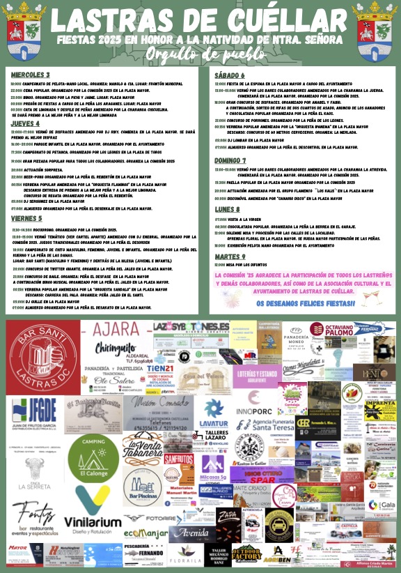 CARTEL FIESTAS LASTRAS 2025