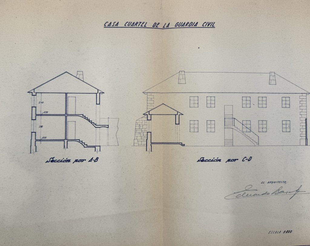 Plano casa cuartel Guardia Civil Lastras de Cuéllar