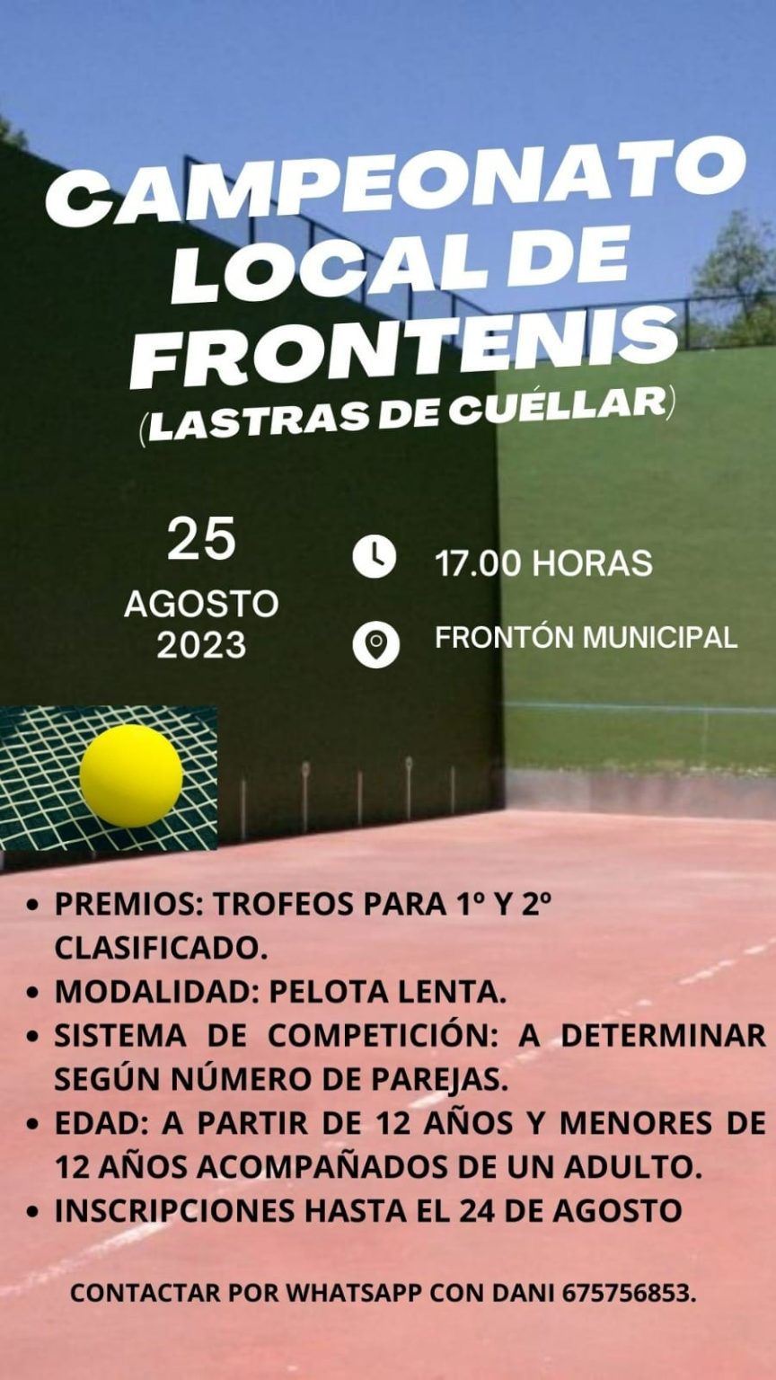 campeonato local frontenis lastras de cuellar