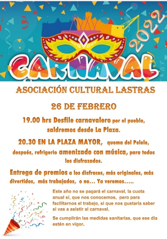 carnaval 2022 lastras de cuellar