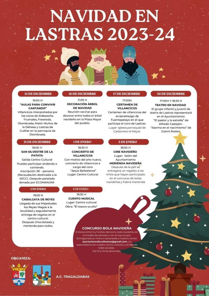 cartel navidad 2023 2024 lastras de cuellar