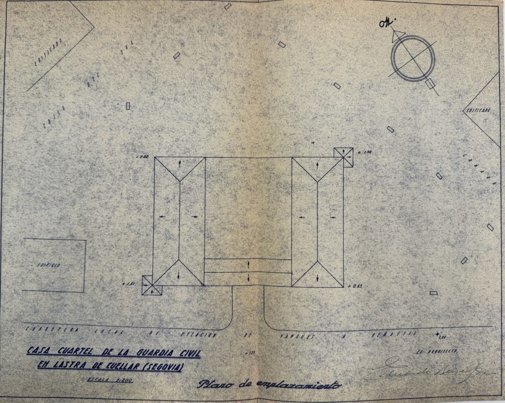 Plano casa cuartel Guardia Civil Lastras de Cuéllar