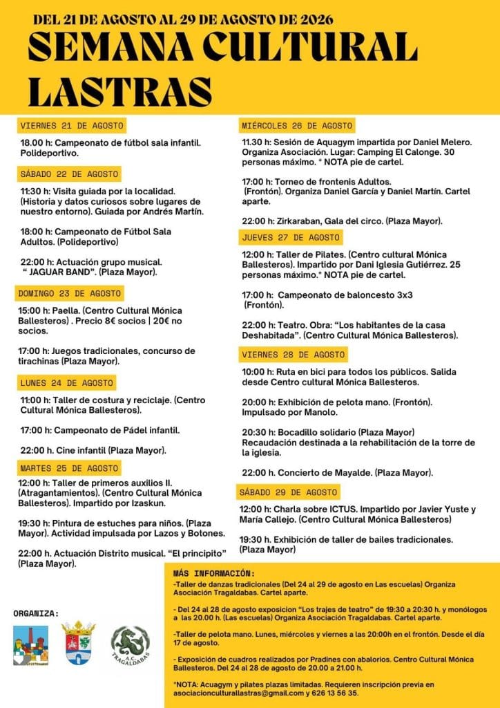 semana cultural lastras de cuellar 2026