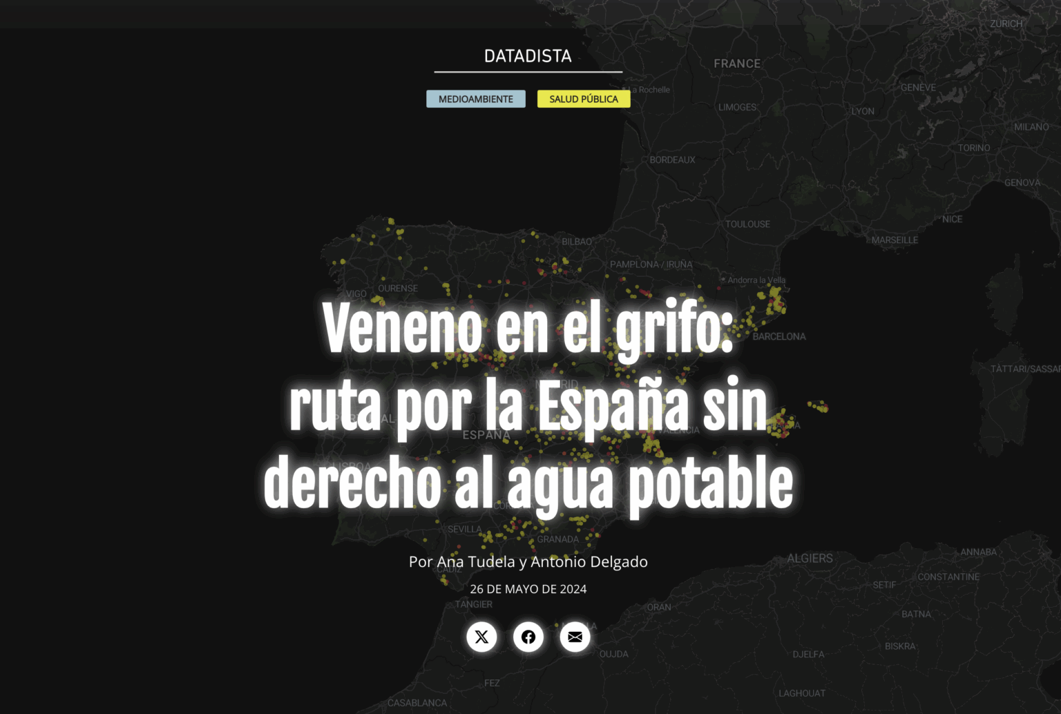 venerno en el agua