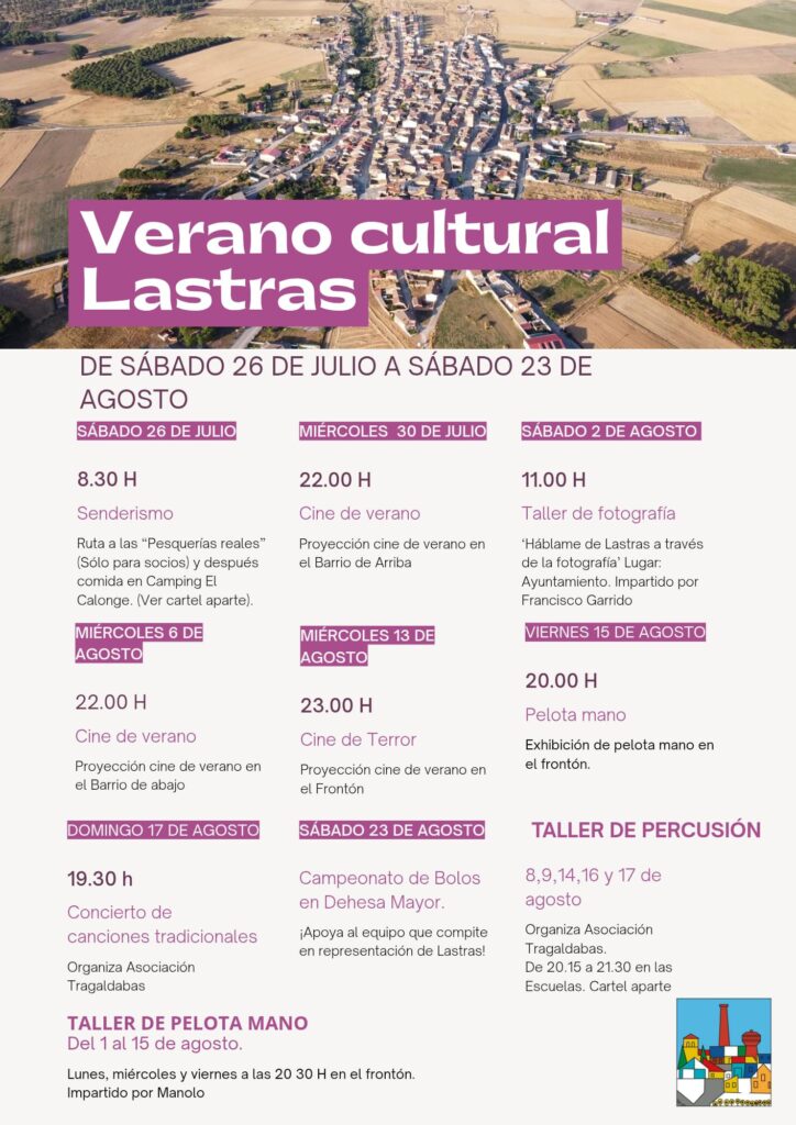 verano cultural lastras de cuellar